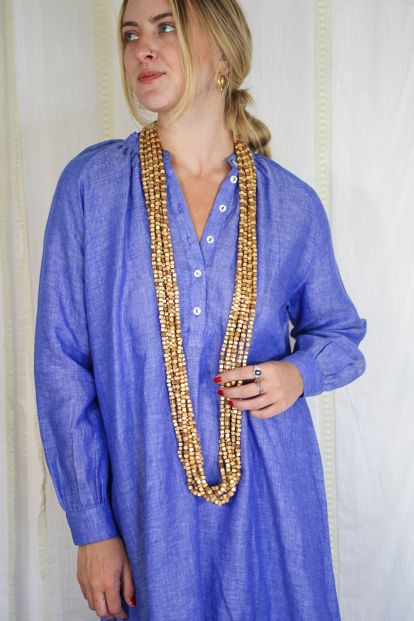 Washed Linen Dress - Blue JeansClaramontéDress