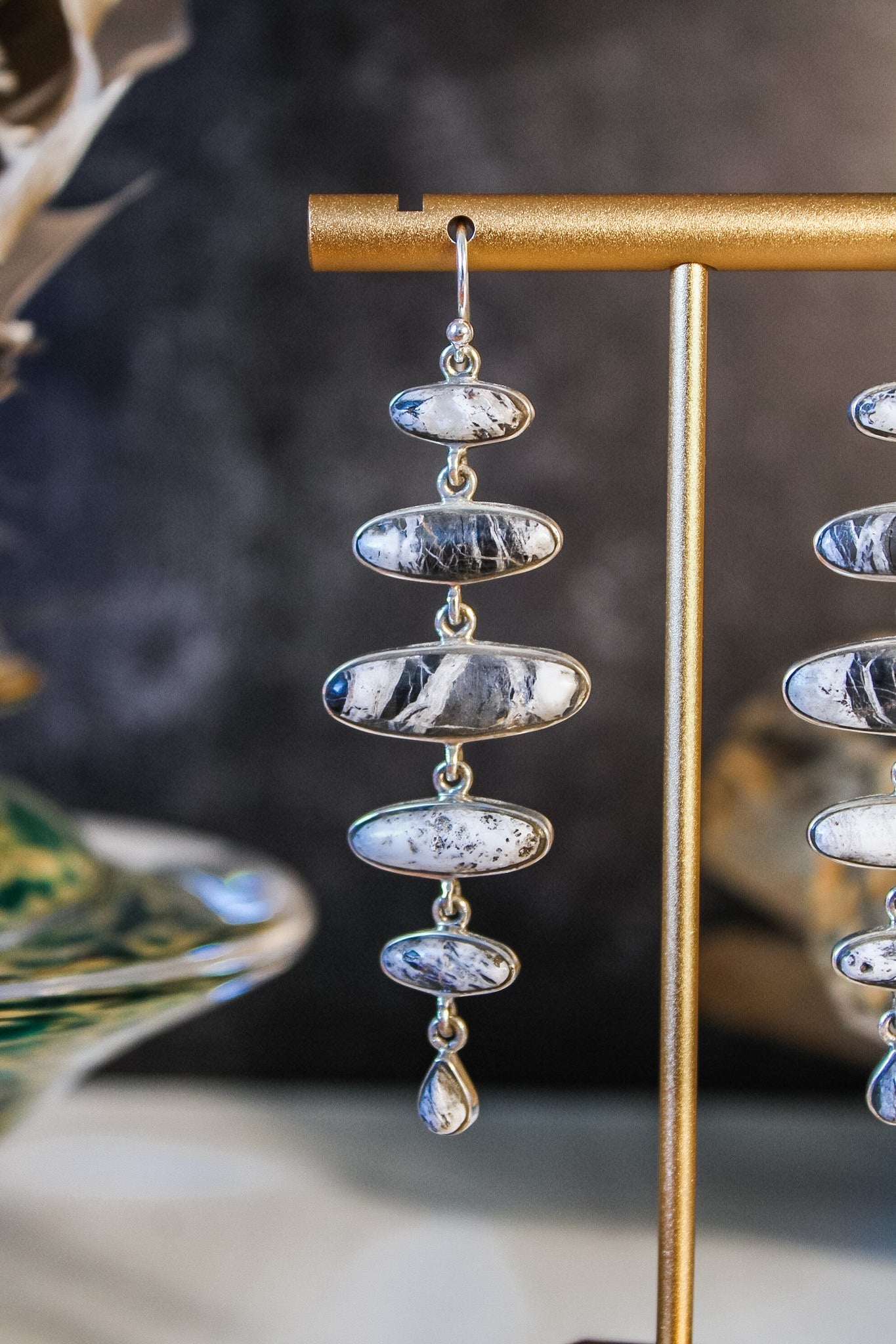 White Buffalo Tiered EarringsEd LohmanEarrings