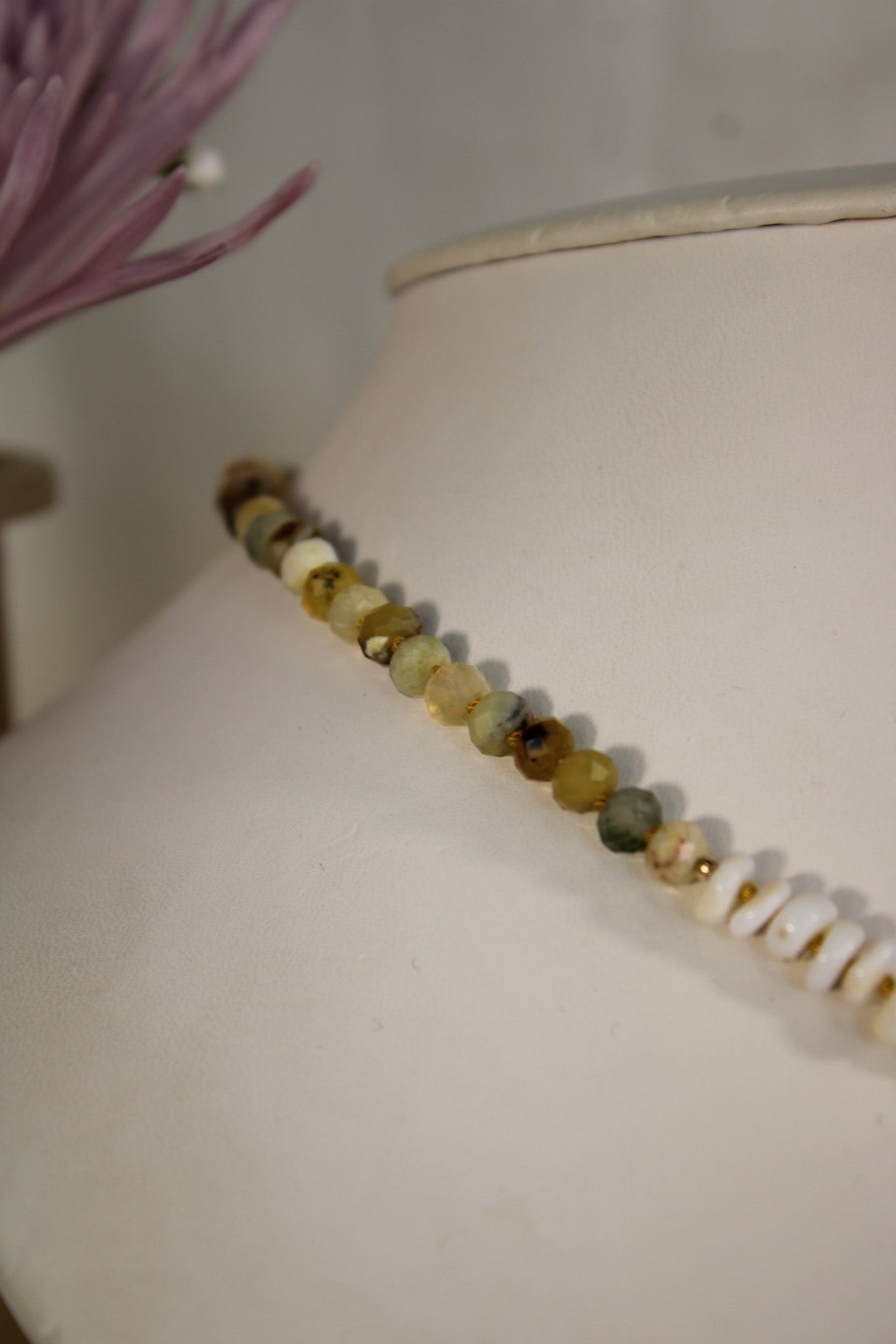 Yellow Opal and Shell Necklace #5041James & JezebelleNecklace