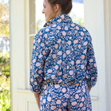 Good Boyfriend Shirt - Floral Escape True Navy & Neon Peach