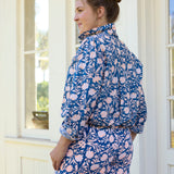 Good Boyfriend Shirt - Floral Escape True Navy & Neon Peach