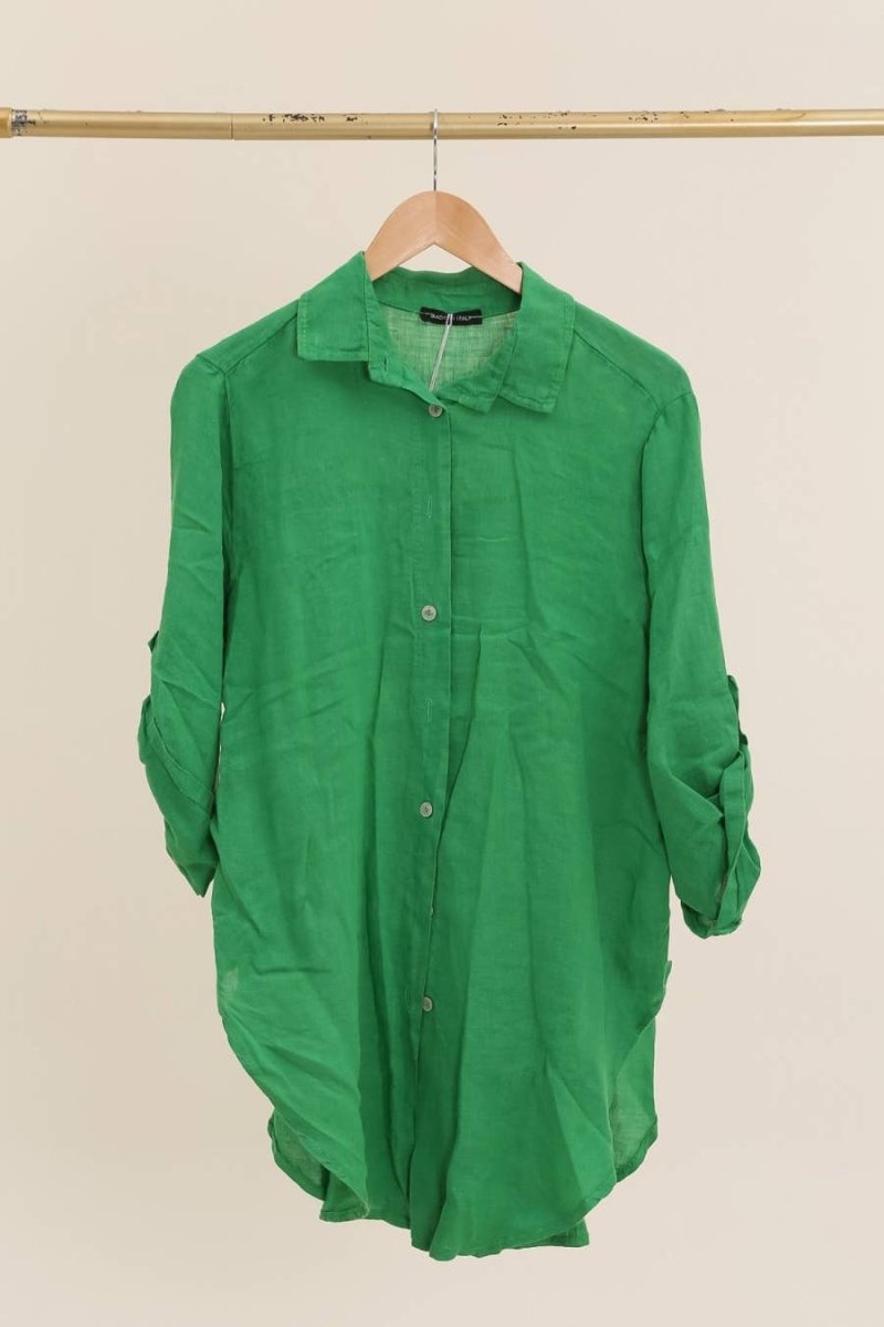100% linen shirt 620159: Brazil greenla maison des fibres naturelles