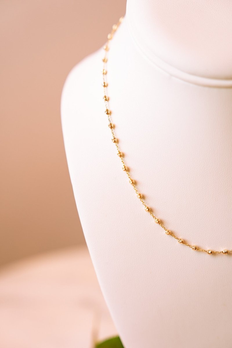 10K Gold Ball Spacer NecklaceZiabird Private LabelNecklace