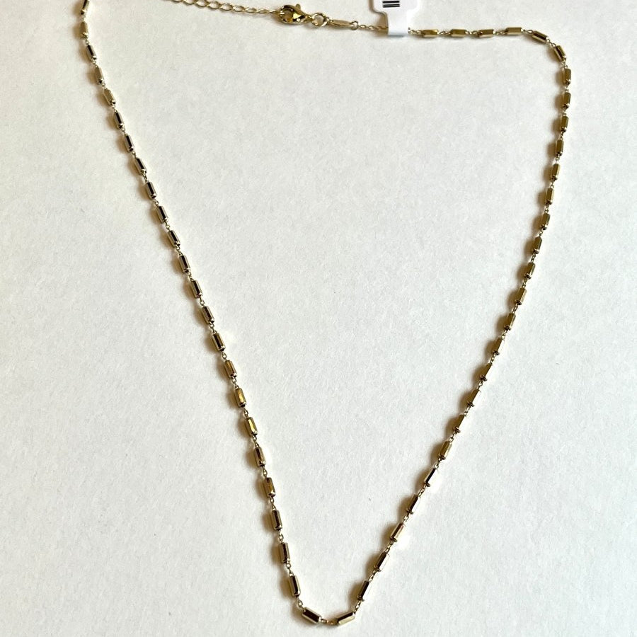 10K Gold Barrel Link Chain – Made in Turkey, 18”ZPL - Fine LineNECKLACES