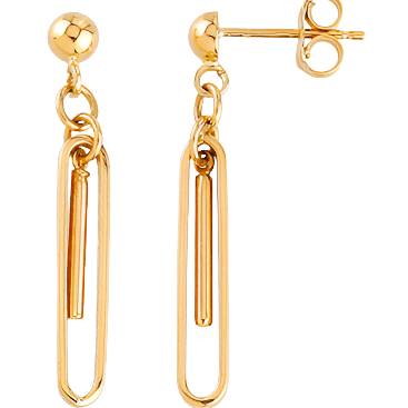 10K Gold Paperclip EarringZiabird Private LabelEARRINGS