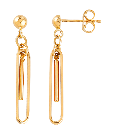 10K Gold Paperclip EarringZiabird Private LabelEARRINGS