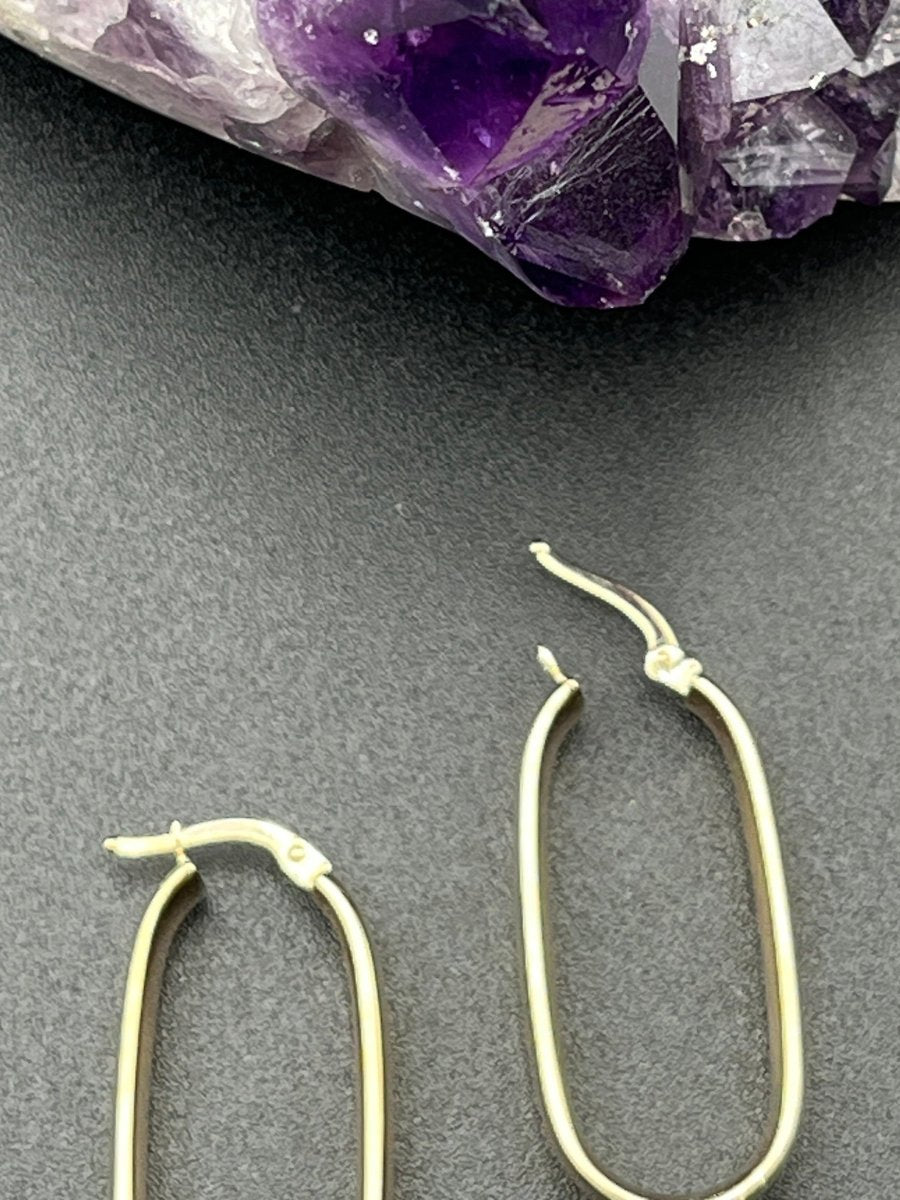 10k Gold Sculpted Oval HoopsSouthern Jewelry AssociatesEARRINGS