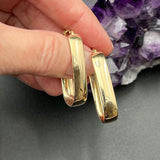 10k Gold Sculpted Oval HoopsSouthern Jewelry AssociatesEARRINGS