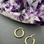 10K Gold Textured Hoop EarringsSouthern Jewelry AssociatesEARRINGS