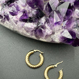 10K Gold Textured Hoop EarringsSouthern Jewelry AssociatesEARRINGS
