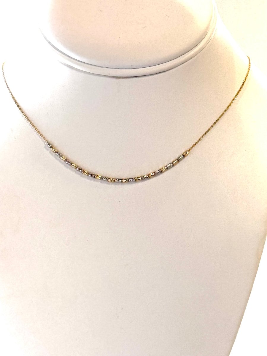 10K Two Tone NecklaceZPL - Fine LineNECKLACES