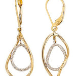 10K Yellow and White Gold Dangle EarringZiabird Private LabelEARRINGS