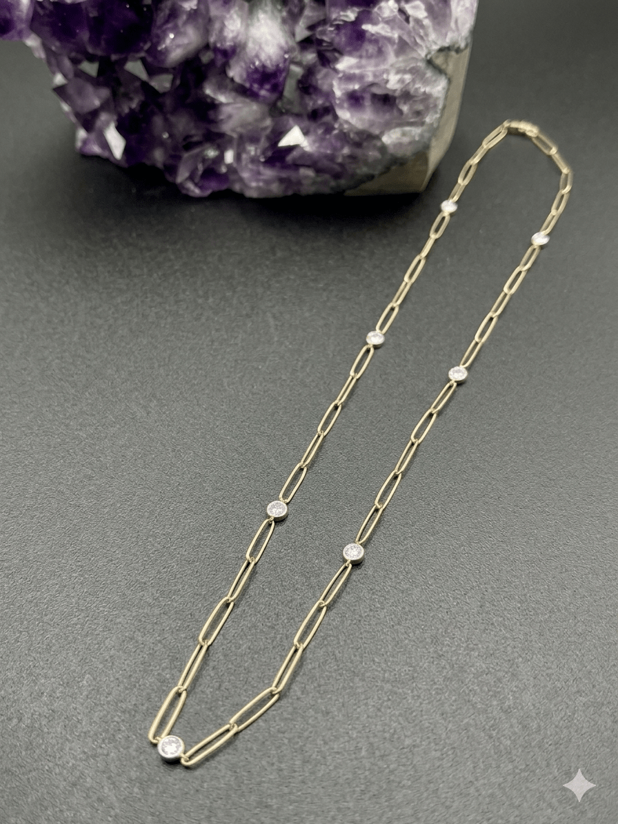 14k Gold Diamond Station NecklaceSouthern Jewelry AssociatesNECKLACES