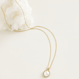 14K Gold Pearl & Diamond Drop Necklace – The Fine Line CollectionZiabirdNECKLACES