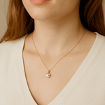 14K Gold Pearl & Diamond Drop Necklace – The Fine Line CollectionZiabirdNECKLACES