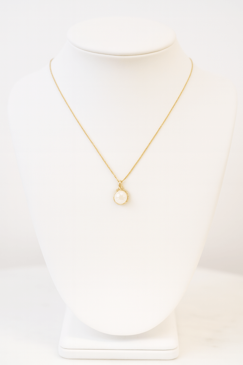 14K Gold Pearl & Diamond Drop Necklace – The Fine Line CollectionZiabirdNECKLACES
