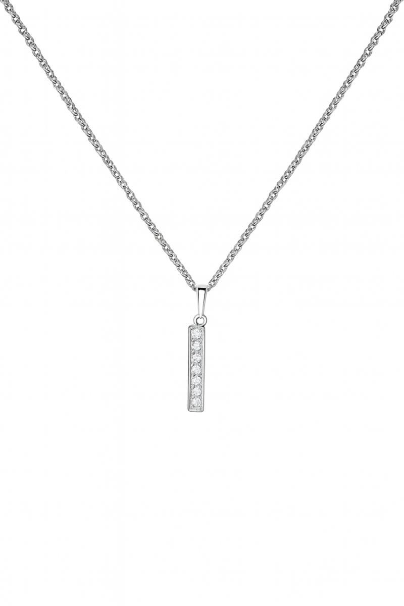 14K White Gold Diamond Bar Necklace – .30 CTWZiabird Private LabelNECKLACES