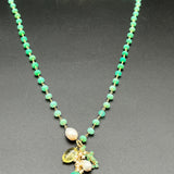 Chrysoprase with Lemon Quartz and Freshwater Pearls Necklace