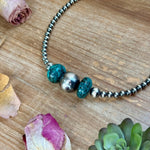 16.5” Turquoise Necklace – Sterling Silver PearlsThe Bijoux FAB JewelryNecklaces