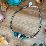 16.5” Turquoise Necklace – Sterling Silver PearlsThe Bijoux FAB JewelryNecklaces