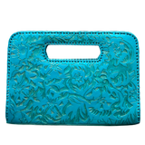 The Claire| Hand-Tooled Leather Statement Clutch