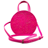 The Dixie| Hand-Tooled Leather Canteen Handbag
