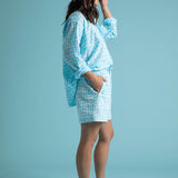 Shore Shorts - Messy Dots - Cerulean