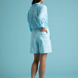 Shore Shorts - Messy Dots - Cerulean
