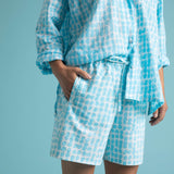 Shore Shorts - Messy Dots - Cerulean