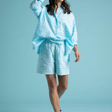 Shore Shorts - Messy Dots - Cerulean
