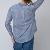 Good Boyfriend Shirt - Menswear Stripe True Navy