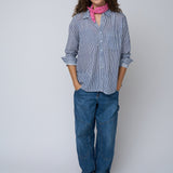 Good Boyfriend Shirt - Menswear Stripe True Navy