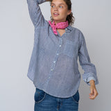 Good Boyfriend Shirt - Menswear Stripe True Navy