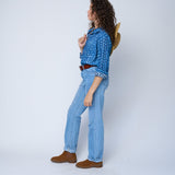 Good Boyfriend Shirt - Indigo Chevron