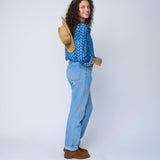 Good Boyfriend Shirt - Indigo Chevron