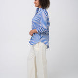 Good Boyfriend Shirt - Tuscan Stripe Blue