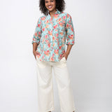 Good Boyfriend Shirt - Watercolor Floral Glacier Blue