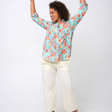 Good Boyfriend Shirt - Watercolor Floral Glacier Blue