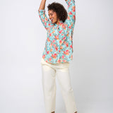 Good Boyfriend Shirt - Watercolor Floral Glacier Blue