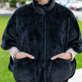 Audrey Faux Fur Poncho
