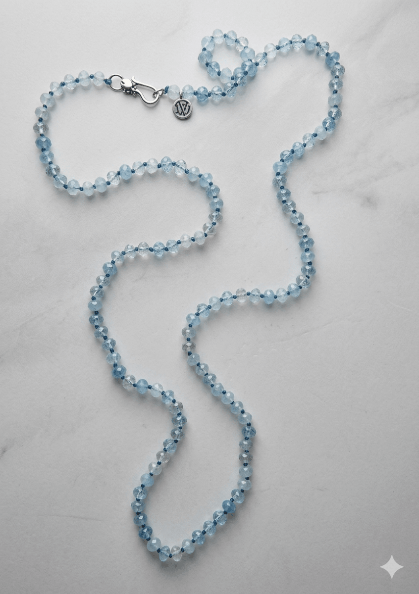 28” Aquamarine Hand Knotted by Joseph BrooksJoseph BrooksNECKLACES