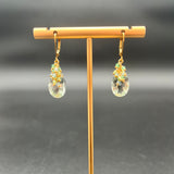 Green Amethyst Drops with Tiny Gem Clusters