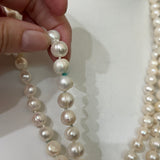 Opera length white pearls