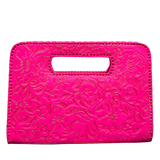 The Claire| Hand-Tooled Leather Statement Clutch