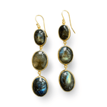 3 Stone Labradorite EarringsChakarr JewelryEARRINGS