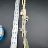 OOAK cream suede and charm necklace