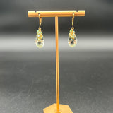 Green Amethyst Drops with Tiny Gem Clusters