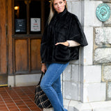 Audrey Faux Fur Poncho