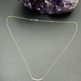 14K Diamond Arc Necklace