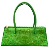 The Abby| Floral Hand-Tooled Leather Clutch & Crossbody
